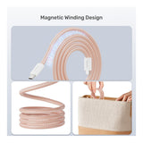 Unitek 100W Magnetic USB-C to USB-C Cable 1m Pastel Pink C14141APK01
