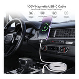 Unitek 100W Magnetic Type-C Male to Male Cable 1m White C14141AWH01-1M