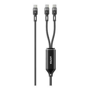 Unitek 2-in-1 100W Type-C Cable 1.8m C14146ABK-1.8M