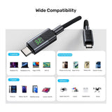 Unitek 60W Type-C Male to Male Charging Cable 2m with LED Display C14158ABK-2M