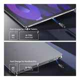 Unitek 60W Type-C Male to Male Charging Cable 2m with LED Display C14158ABK-2M