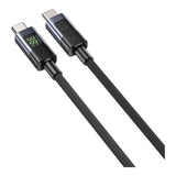 Unitek 60W Type-C Male to Male Charging Cable 2m with LED Display C14158ABK-2M