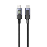 Unitek USB-C to USB-C PD 60W USB 2.0 Charging Cable with LED Display 1m Black C14158ABK01-1M