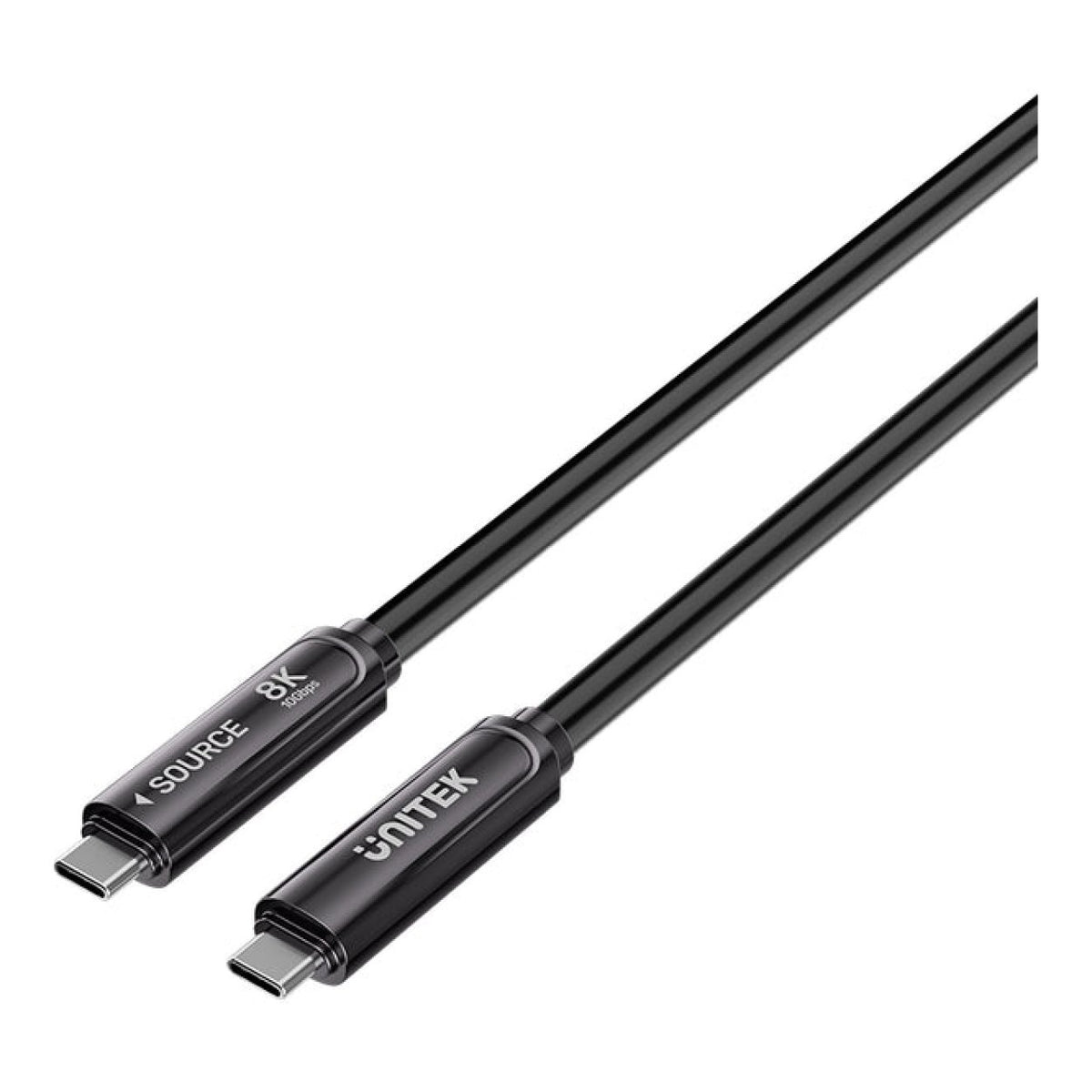 Unitek 8K Fibre Optic USB-C to USB-C Cable 10Gbps 60W 15m Black C14178A-15M