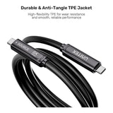 Unitek 8K Fibre Optic USB-C to USB-C Cable 10Gbps 60W 5m Black C14178A-5M