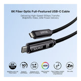 Unitek 8K Fiber Optic Type-C Male to Male Full-Featured Cable 5m C14178ABK01-5M