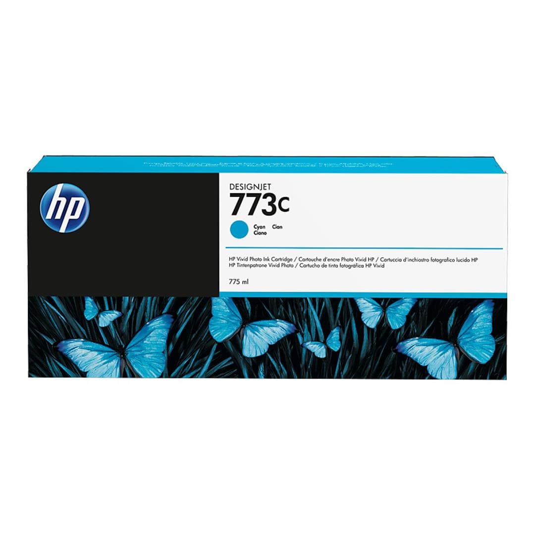HP 773C DesignJet Cyan Standard Yield Ink Cartridge Original C1Q42A Single-pack