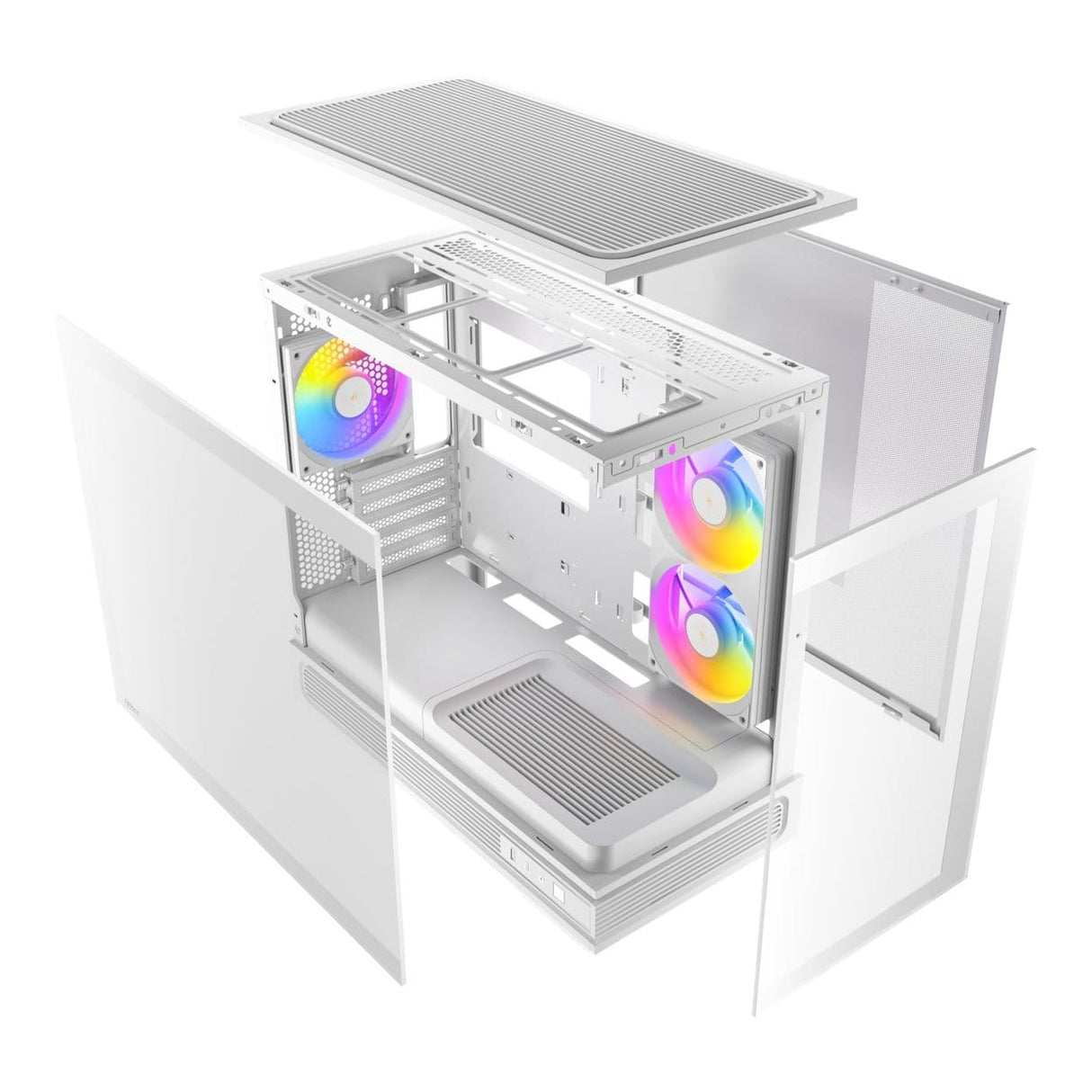 Antec C2M ARGB Compact Micro-ATX Gaming PC Case - White