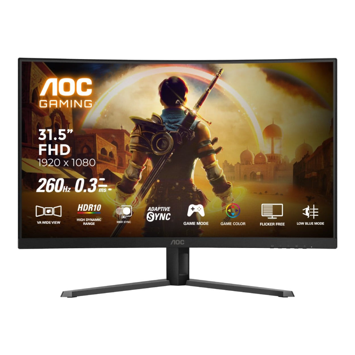 AOC G4 C32G42ZE 31.5-inch 1920 x 1080p FHD 16:9 260Hz 0.3ms LED VA Curved Gaming Monitor
