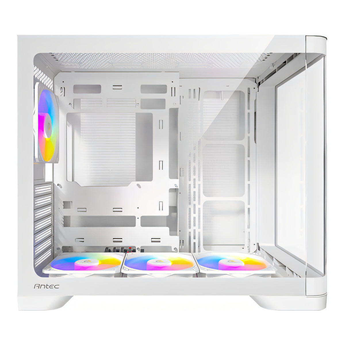 Antec C5 Curve ARGB Dual Chamber Mid-Tower ATX Gaming White PC Case