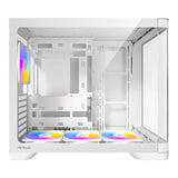 Antec C5 Curve ARGB Dual Chamber Mid-Tower ATX Gaming White PC Case