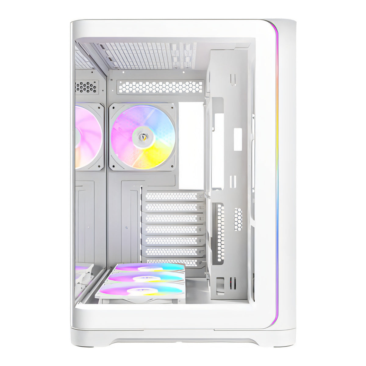 Antec C5 Curve ARGB Dual Chamber Mid-Tower ATX Gaming White PC Case