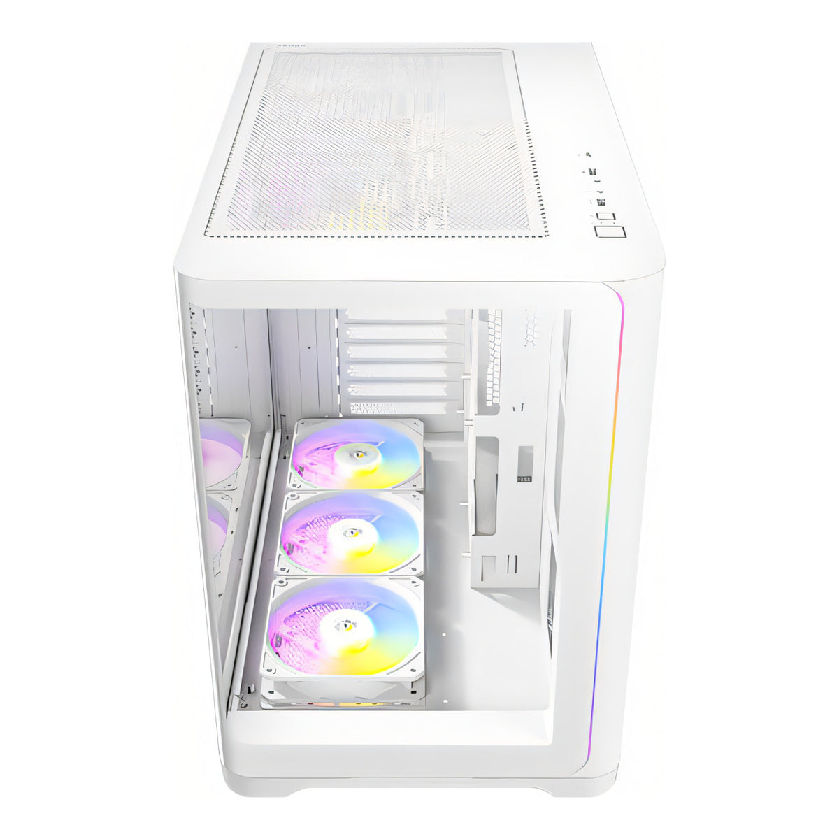 Antec C5 Curve ARGB Dual Chamber Mid-Tower ATX Gaming White PC Case