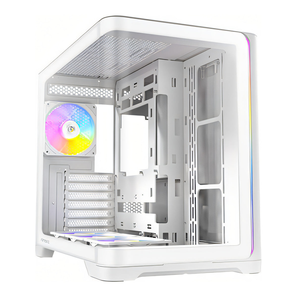 Antec C5 Curve ARGB Dual Chamber Mid-Tower ATX Gaming White PC Case