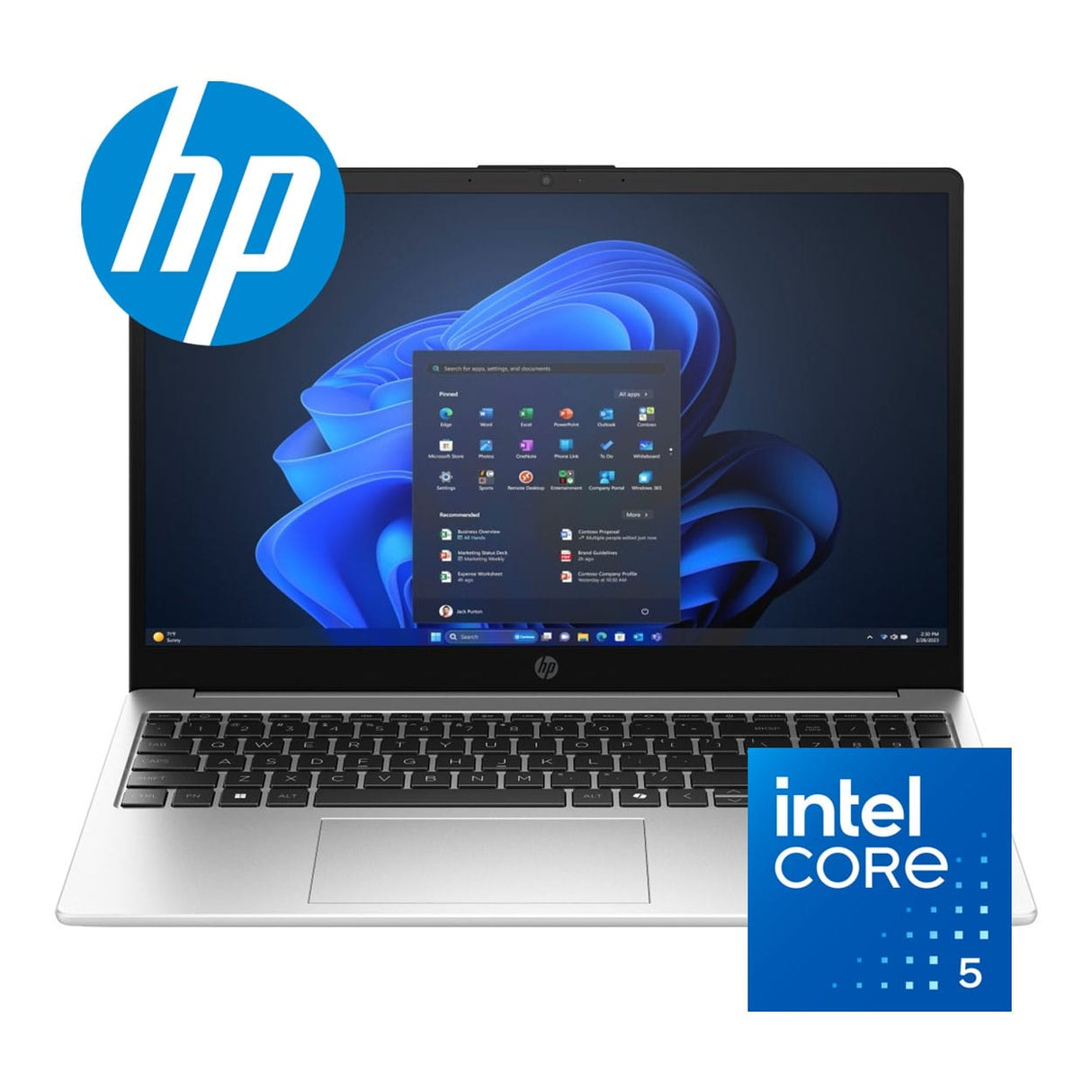 HP 250R G10 15.6-inch FHD Laptop - Intel Core 5 120U 512GB SSD 16GB RAM Win 11 Pro Silver