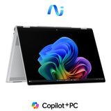 HP OmniBook X Flip 16-as0000ni 16-inch 3K OLED Next Gen AI 2-in-1 Laptop - Intel Core Ultra 7 256V 1TB SSD 16GB RAM Win 11 Home Silver