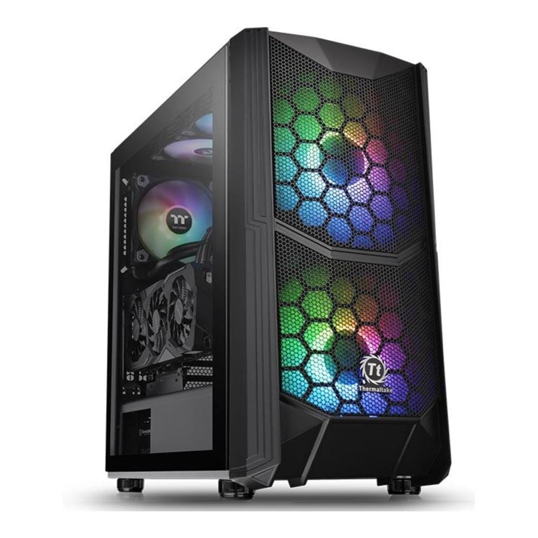 Thermaltake Commander C35 TG ARGB Edition Midi Tower Black Gaming PC Case CA-1N6-00M1WN-00