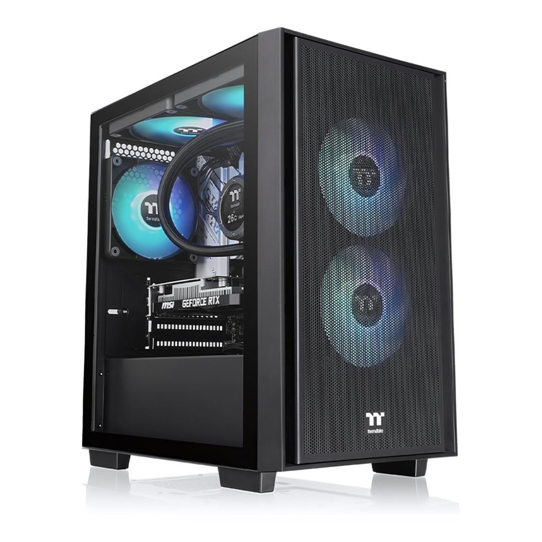 Thermaltake Versa H16 TG ARGB Micro Tower Black Gaming PC Case CA-1Y8-00S1WN-02