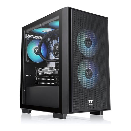 Thermaltake Versa H16 TG ARGB Micro Tower Black Gaming PC Case CA-1Y8-00S1WN-02