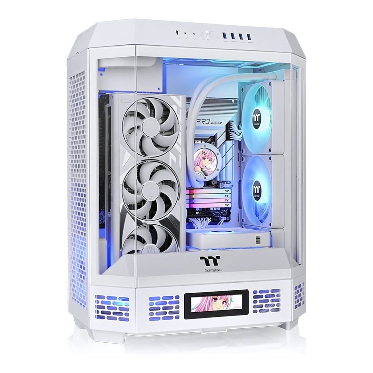 Thermaltake The Tower 600 Mid Tower ATX Snow Gaming PC Case CA-1Z1-00M6WN-00