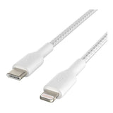 Belkin BoostCharge Pro 1m Braided USB-C to Lightning Cable - White CAA004BT1MWH