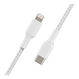 Belkin BoostCharge Pro 1m Braided USB-C to Lightning Cable - White CAA004BT1MWH
