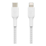 Belkin BoostCharge Pro 1m Braided USB-C to Lightning Cable - White CAA004BT1MWH