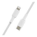 Belkin 2m BoostCharge 30W Braided USB-C to Lightning Cable White CAA004BT2MWH