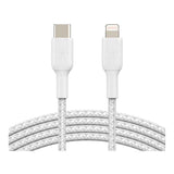 Belkin 2m BoostCharge 30W Braided USB-C to Lightning Cable White CAA004BT2MWH