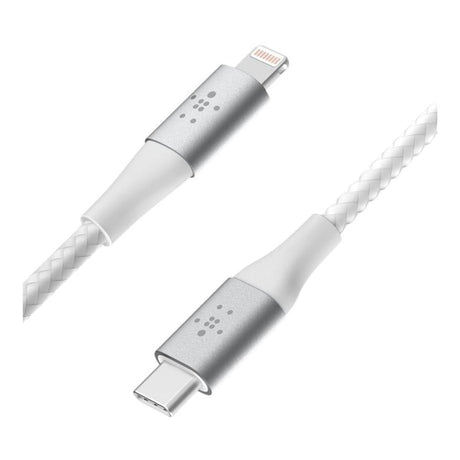 Belkin 2m BoostCharge 30W Braided USB-C to Lightning Cable White CAA004BT2MWH