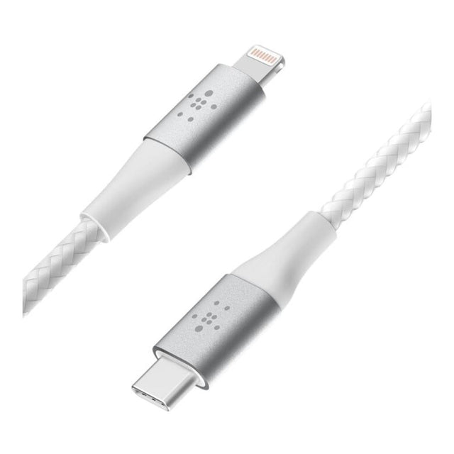 Belkin 2m BoostCharge 30W Braided USB-C to Lightning Cable White CAA004BT2MWH