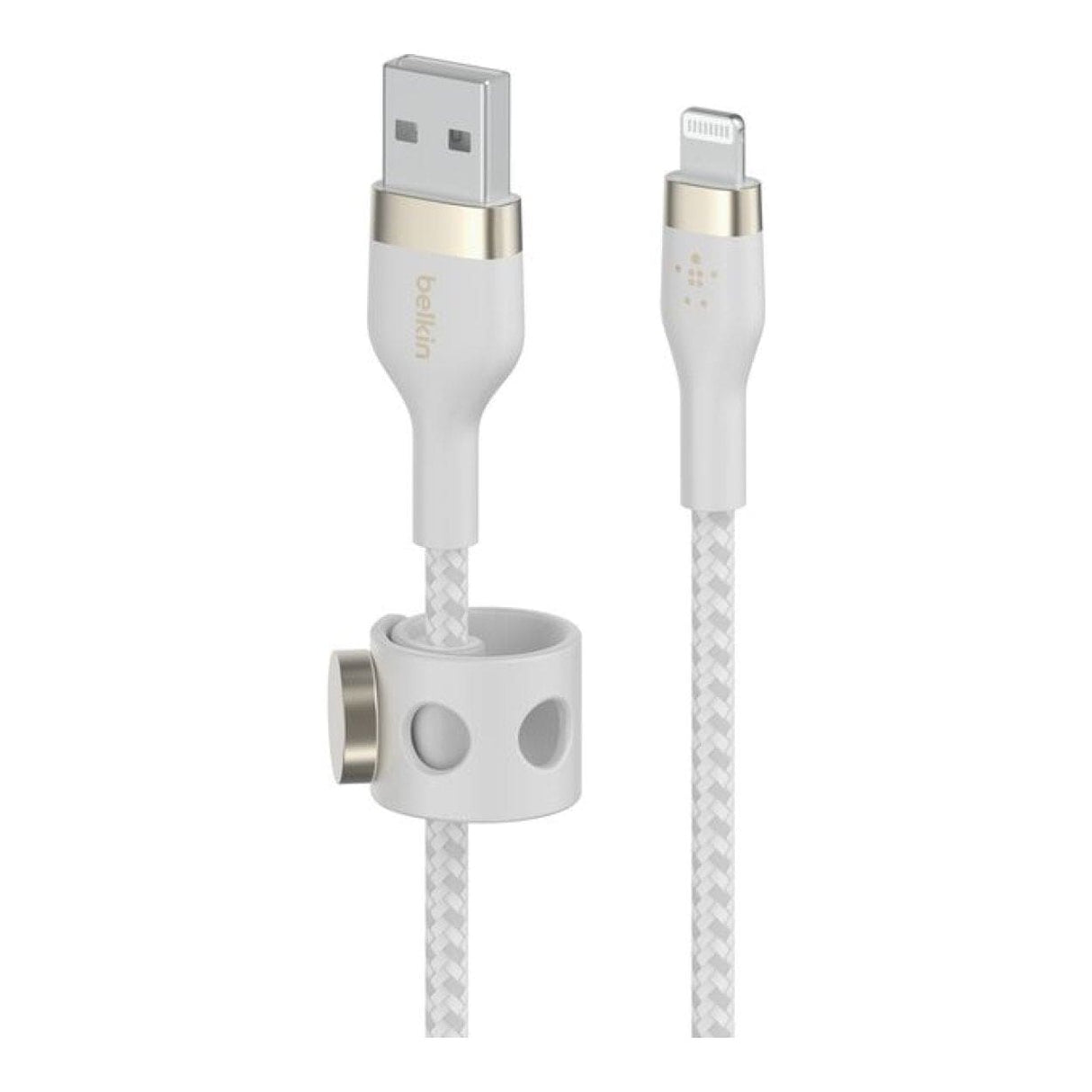 Belkin BoostCharge Pro Flex USB-A Cable with Lightning Connector White CAA010BT3MWH