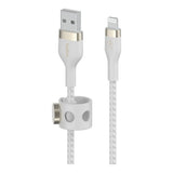 Belkin BoostCharge Pro Flex USB-A Cable with Lightning Connector White CAA010BT3MWH