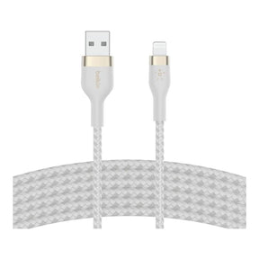 Belkin BoostCharge Pro Flex USB-A Cable with Lightning Connector White CAA010BT3MWH