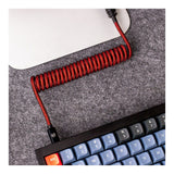 KeyChron Premium Coiled Aviator Cable - Red CAB-2