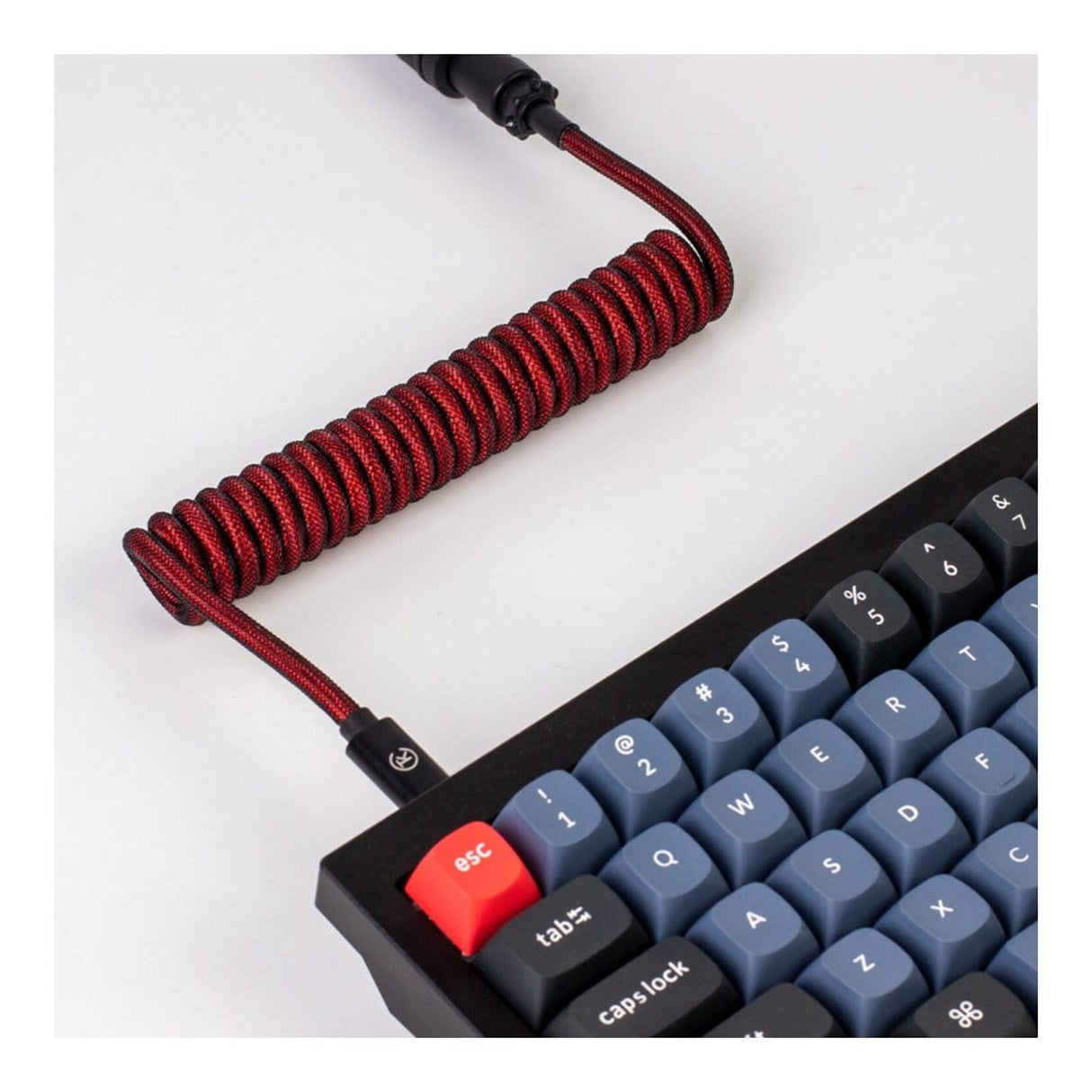 KeyChron Premium Coiled Aviator Cable - Red CAB-2