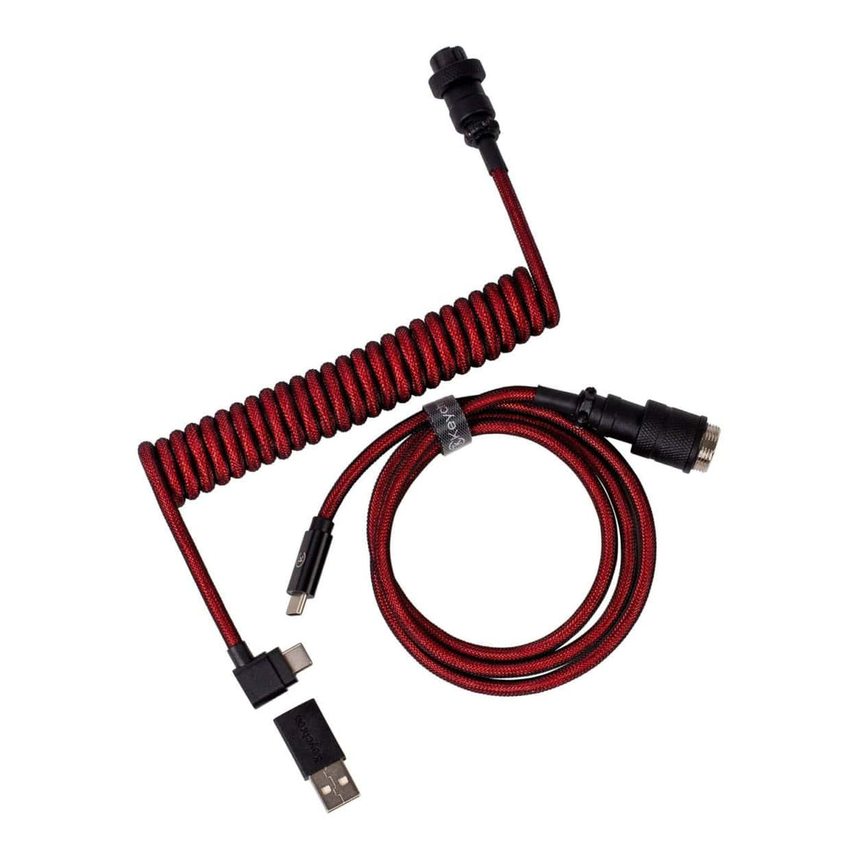 KeyChron Premium Coiled Aviator Cable - Red CAB-2