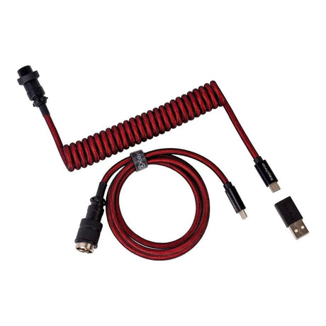 KeyChron Premium Coiled Aviator Cable - Red CAB-2