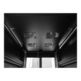Linkbasic 42U 1M Deep Cabinet 4 Fans 3 Shelves & Perforated Steel Doors