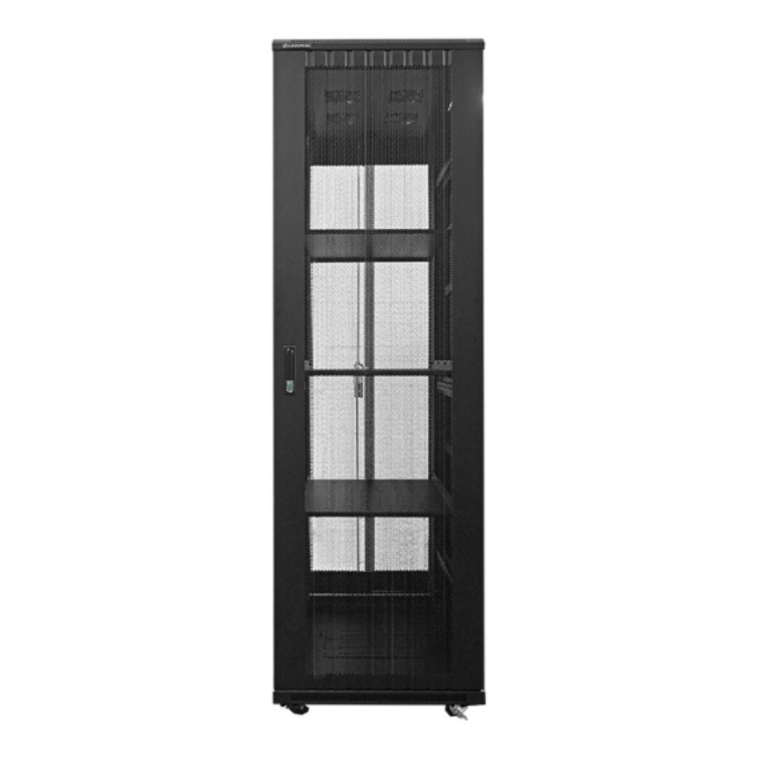 Linkbasic 42U 1M Deep Cabinet 4 Fans 3 Shelves & Perforated Steel Doors