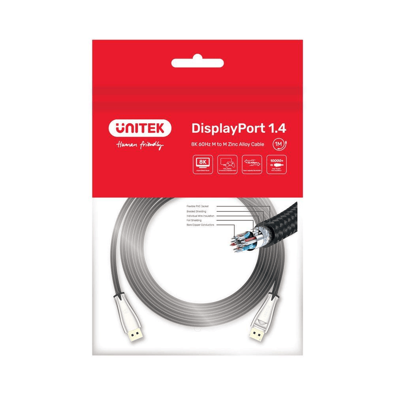 Unitek 5m DisplayPort 1.4 Cable CAB-DISPLAYMM-5U