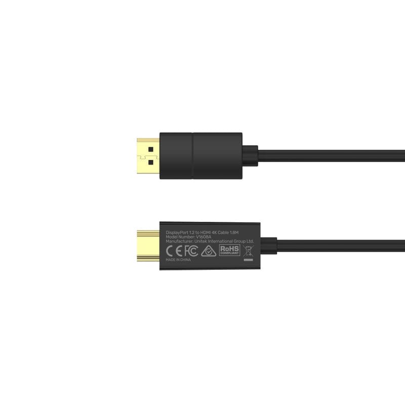 Unitek 1.8m DisplayPort to HDMI 2.0 4K Cable CAB-DP1.2-HDMI-1.8M