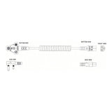LinkQnet 0.6-1.8m Dedicated IEC C5 Clover Coiled Power Cable CAB-PWR-D-CLO-CURL
