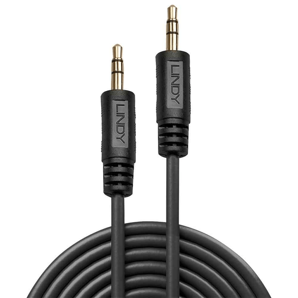 Lindy 0.25m Male to Male Audio Cable CAB-STEREOM-0.25M-CL
