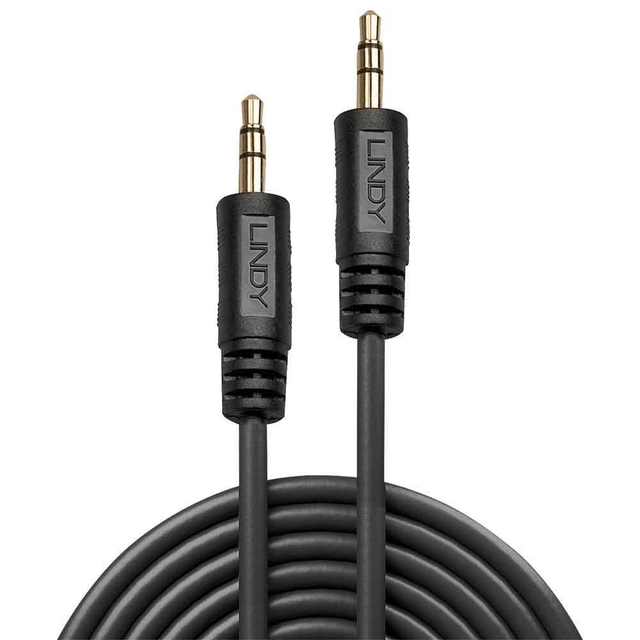 Lindy 0.25m Male to Male Audio Cable CAB-STEREOM-0.25M-CL