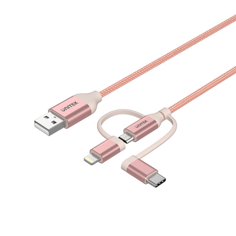 Unitek 1m 3-in-1 USB-C to Micro Multi Charging Cable CAB-USB-3IN1-M
