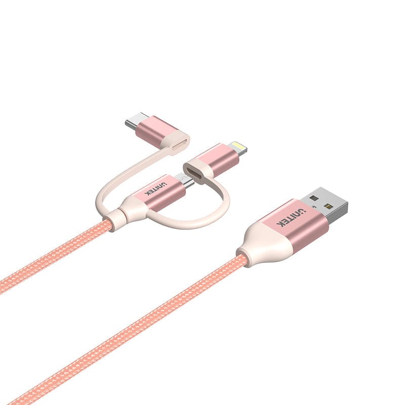 Unitek 1m 3-in-1 USB-C to Micro Multi Charging Cable CAB-USB-3IN1-M