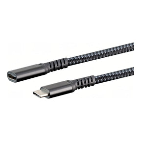 LinkQnet 2m USB-C Braided Extension Cable CAB-USB-CM-CF-2M-BR