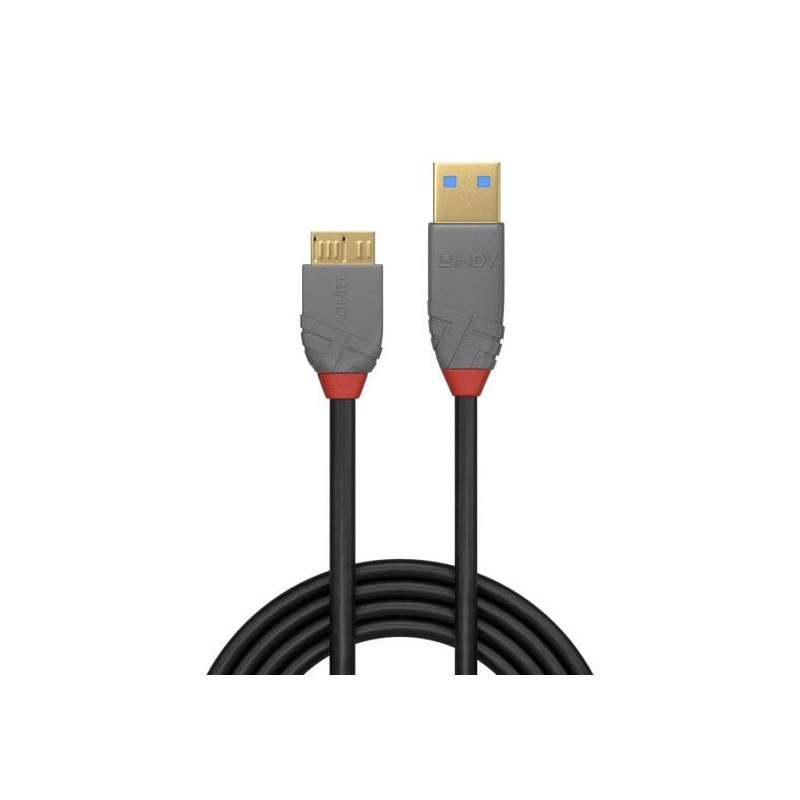Lindy Anthra Line 3m USB 3.2 Type A to Micro-B Cable CAB-USB3-MICROB-3M-L