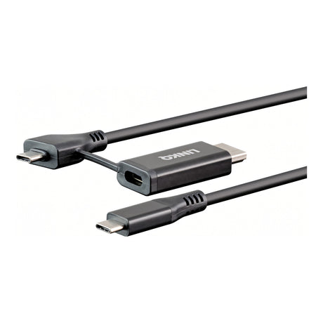 LinkQnet 1.8m USB-C to 4K UHD 60HZ HDMI Cable with USB-C Adapter CAB-USBC-C-HDMI-1.8M
